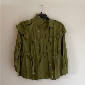 Size Medium RolyPolly army green jacket.